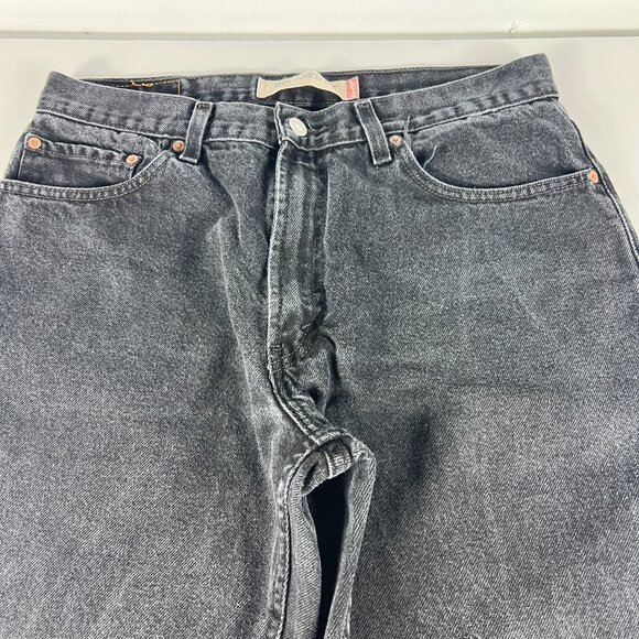 Y2K Levi's Jeans Men's Measured 34x32* 550 Relaxed Black Faded Denim Tag 34x34 - Picture 2 of 16